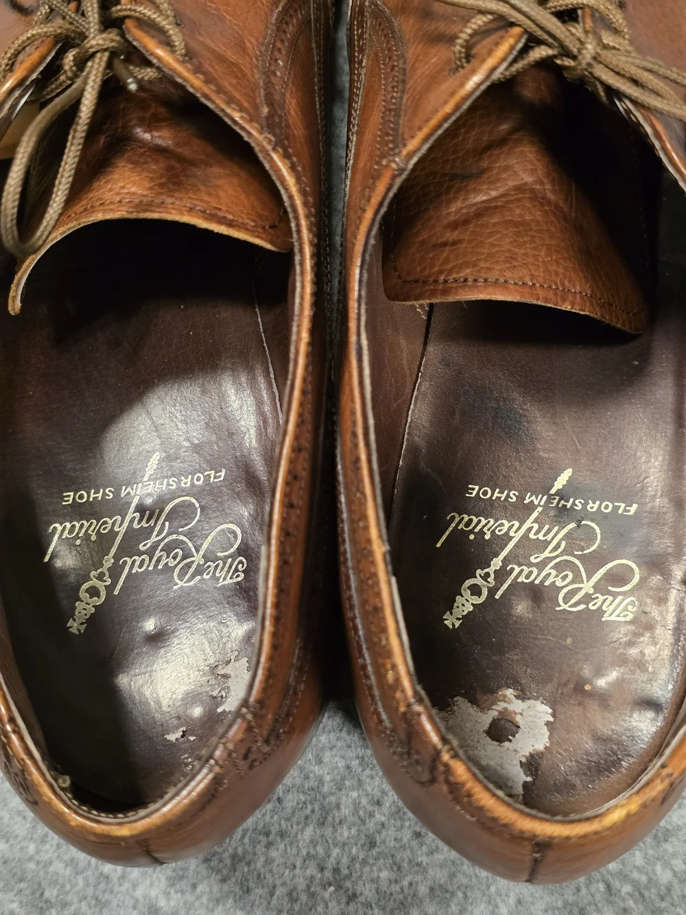 The Royal Imperial Florsheim Shoe Classic Brown Wingtip Leather Dress Shoes
